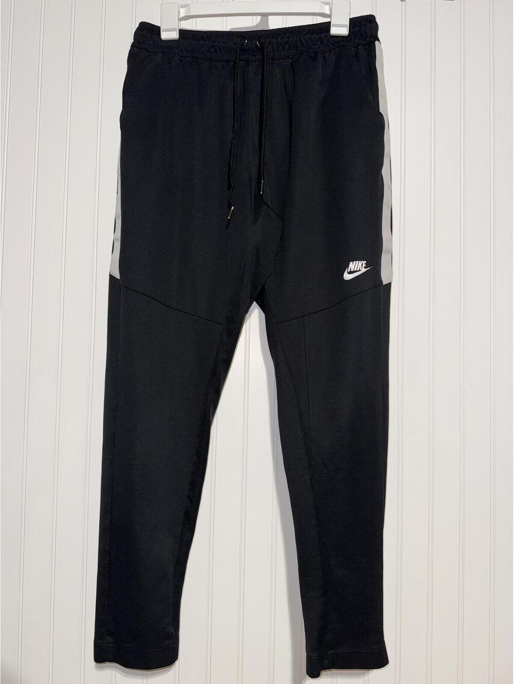 Nike Sportswear Tribute Jogger Track Pants Black Grey Stripe Men Size L